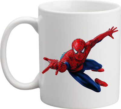 JoaToyBox Spiderman Super Multicolour Printed Ceremic Coffee Gift Ceramic Coffee Mug(330 ml)