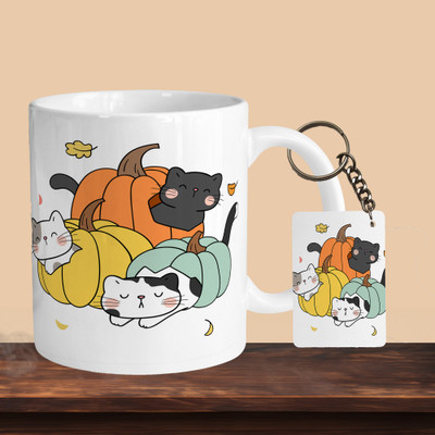 VM MALL 101_Cats 01 R-R Ceramic Coffee Mug(330 ml)