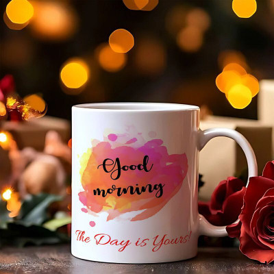 FLEXERSTYLE I Love You Quote Coffee/Tea/Cup Best Valentine's Day for Wife HusbandM_193 Ceramic Coffee Mug(325 ml, Pack of 2)