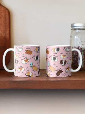 AaltuFaltu Guinea Pig Daily To-Do List - Pink Background Coffee Ceramic Coffee Mug(330 ml)