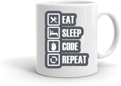 URBAN PENDU Programmer Coding Fan (white) Ceramic Coffee Mug(330 ml)