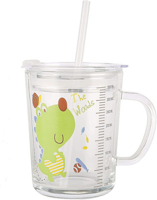 MOZILO Glass Random Design, Cartoon Pattern,Creative Multipurpose Drinking Glass Measuring/Cup with Silicone Straw and Lid Drink for Milk,Tea,Coffee,Juice,Thik Shake Cup & 450ML- Pack Of 1 Glass Coffee Mug(400 ml) MOZILO Glass Random Design, Cartoon Pattern,Creative Multipurpose Drinking Glass Measuring/Cup with Silicone Straw and Lid Drink for Milk,Tea,Coffee,Juice,Thik Shake Cup & 450ML- Pack Of 1 Glass Coffee Mug(400 ml)