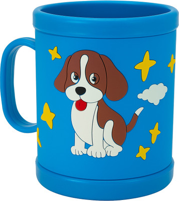 MINtile Kids Cup | BPA-Free Plastic Drinkware with Cute Dog Character Design Plastic Tumbler(250 ml)