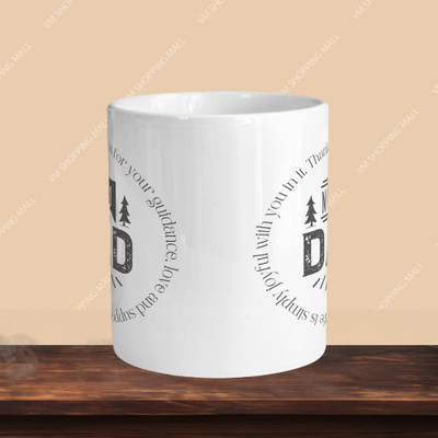 VM SHOPPING MALL No 1 Dad R-O Ceramic Coffee Mug(330 ml, Pack of 2)
