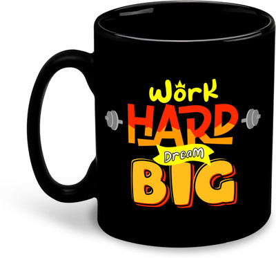 whats your kick Work Hard Motivation Quotes Ceramic Coffee Mug(325 ml)