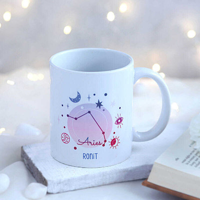 FNP Personalised Aries Zodiac Ceramic Coffee Mug(325 ml)