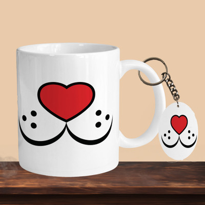 VM MALL 101_Cat Face R-O Ceramic Coffee Mug(330 ml)
