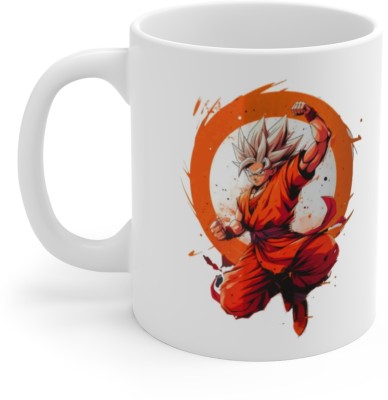 Suhani Creations Goku Dragoon Ball Ceramic Coffee Mug(325 ml)