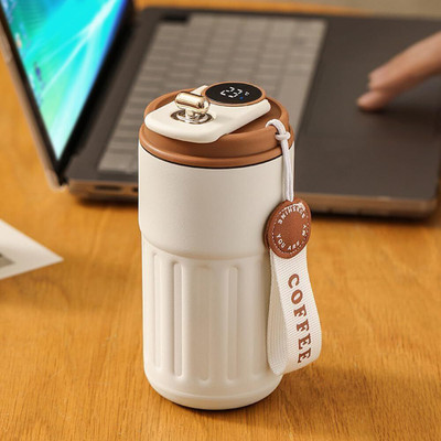 JOVARE 460ML Stainless Steel Coffee with Digital Temperature Display Stainless Steel Coffee Mug(460 ml)