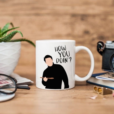 craft maniacs FRIENDS HOW U DOING PRINTED 330 ML WHITE MUG FOR F.R.I.E.N.D.S LOVERS Porcelain Coffee Mug(330 ml)