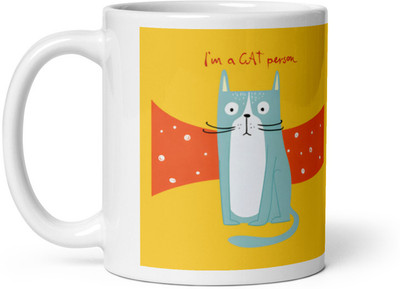 Mr UVD Shocking Cat Ceramic Coffee Mug(350 ml)