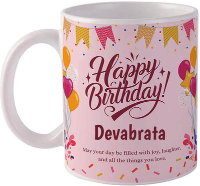 GIFTUATION Happy birthday Devabrata / Gift for birthday Ceramic Coffee Mug(325 ml)