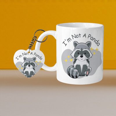 VMSHOPPINGMART 101_VM Animals L-R Ceramic Coffee Mug(330 ml, Pack of 2)
