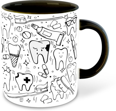 FLEXERSTYLE NEW2025-Mug Dentist-CM-325 ml pack of 1 _NEW Ceramic Coffee Mug(325 ml)