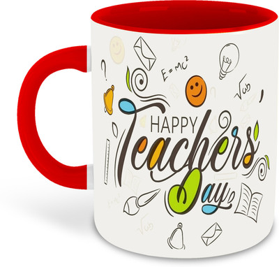 FLEXERSTYLE NEW2025-Teachers Day Printed Red Coffee - D1 Ceramic Coffee Mug(325 ml)
