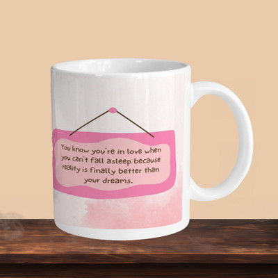 VM MALL 101_Love Flowers R Ceramic Coffee Mug(330 ml)