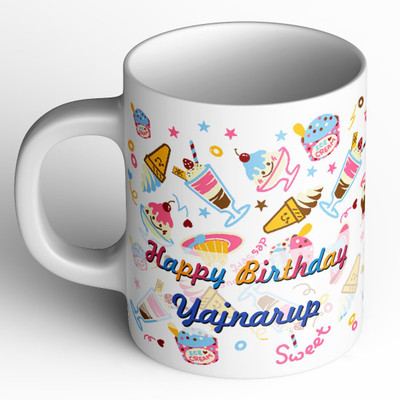 Abaronee 1010_Yajnarup Happy Birthday b002 Ceramic Coffee Mug(350 ml)