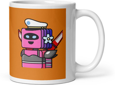 Mr UVD Captain Robot Girl_MUGG Ceramic Coffee Mug(350 ml)