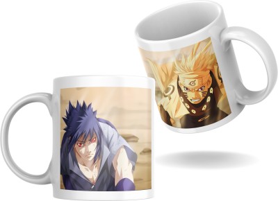 StainStyle Printed Ceramic Coffee/Tea Anime Design Suitable for Naruto & Saske Design Ceramic Coffee Mug(300 ml)