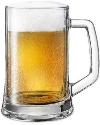 VM PARTNER Beer with Sturdy Handle 500 ML (S) Glass Beer Mug(500 ml, Pack of 2)