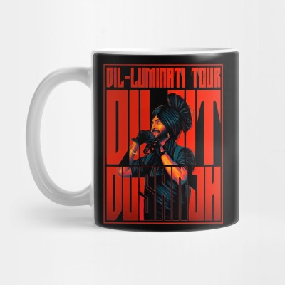 craft maniacs DILJIT DOSANJH DIL-LUMINATI TOUR PRINTED 330 ML WHITE MUG Ceramic Coffee Mug(330 ml)