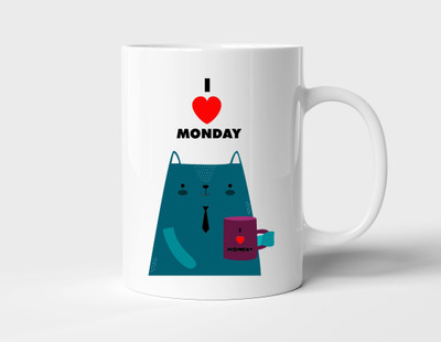 BLISSart NEW_BLS-PM-KP758-B Ceramic Coffee Mug(350 ml)