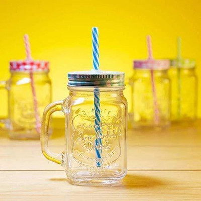 RUTVIHK Glass Grocery Container  - 400 ml(Multicolor)