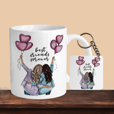 Printhorizon 101_Best Friend Forever R-S Ceramic Coffee Mug(330 ml, Pack of 2)