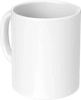 SmartLookPrint White Plain Ceramic Coffee. Ceramic Coffee Mug(350 ml)