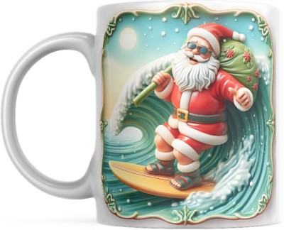 Srirudh Santa Claus Christmas Coffee Cup: Festive Holiday Gift - Ceramic Coffee Mug(350 ml)