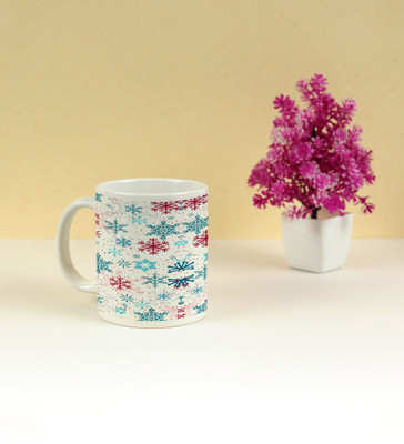 Special Trend Hub Winter Snowflakes and Frosty Magic Full Printed Coffee Ceramic Coffee Mug(250 ml)