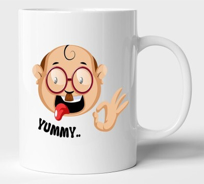 NOBI Printed Ceramic For Gifting 330ml Model 0945 Ceramic Coffee Mug(330 ml)