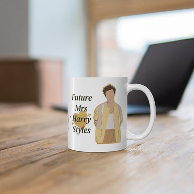 craft maniacs FUTURE MRS HARRY STYLES PRINTED 330 ML WHITE MUG FOR HARRY STYLE LOVERS Ceramic Coffee Mug(350 ml)