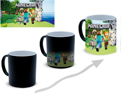 craft maniacs MINECRAFT COLOR CHANGING 330 ML MAGIC MUG FOR MINECRAFT LOVERS Ceramic Coffee Mug(330 ml)
