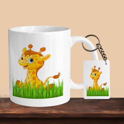 Print Ginnie 101_Giraffe R-R Ceramic Coffee Mug(325 ml)