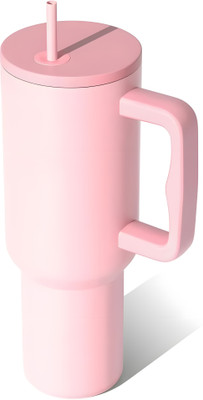 Ojra TUMBLER WITH LID, STRAW & HANDLE, Water Bottle Travel Coffee Cup Hot &Cold Stainless Steel Tumbler(1200 ml)