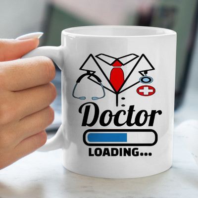 MBA GIFT WALA Doctor Loading Theme Printed Cup, Best Gift for Doctors, Premium Quality Ceramic Coffee Mug(330 ml)