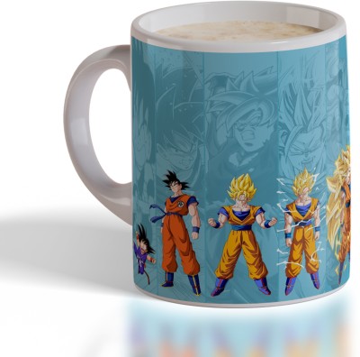 ECFAK Anime Themed Dragon Ball Z Printed Premium Designer Ceramic Coffee Mug(350 ml)