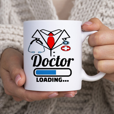 MBA GIFT WALA Doctor Loading Printed Cup | Best Gift for Doctors | Premium Quality Ceramic Coffee Mug(330 ml)
