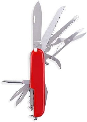 HISTORY 14 In 1 Multifunctional Knife Tool 14 Swiss Army Knife(Red, Silver)