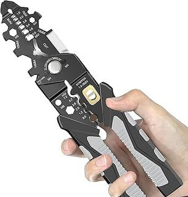 Dazesty 25-in-1 Multifunction Wire Strippers Electeical Multi Utility Plier(1 Tools, Black)