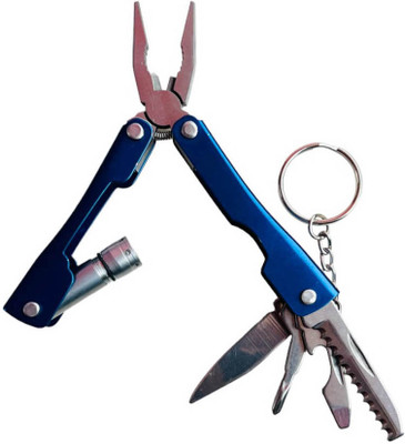 NSV 9 in 1 Multifunctional Hand Plier Tool Micro Pliers With Led Flash Light Multi Utility Plier(13798 Tools, Blue)