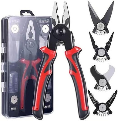 Ajarvar HDFC14254 Multi Utility Plier(5 Tools, Red)