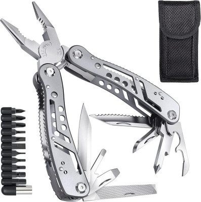 VAVSU 24 in 1 Multi-function Plier Tools Multi Utility Plier(24 Tools, Silver)