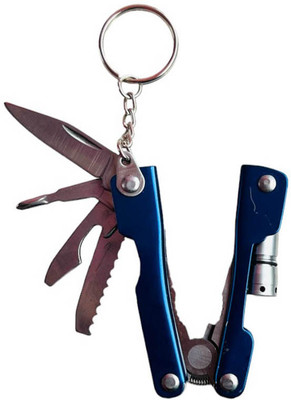NSV 9 in 1 Tool Kit Utility Plier With Handy Keyring Multi Utility Plier(1 Tools, Blue)