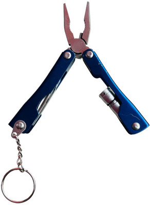 NSV 9 in 1 Micro Pliers Multi Function Utility Plier With Built in Led Flash Light Multi Utility Plier(1 Tools, Blue)