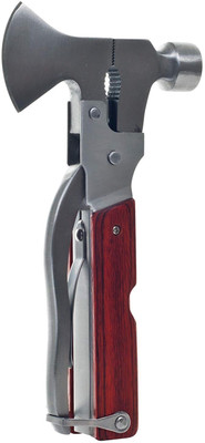 REIOENR HIGH PREMIUM All In One Multi-Functional Hammer with Claw Multi Utility Plier(14 Tools, Silver, Brown)
