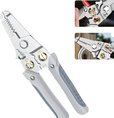 kwikonmart Wire Stripper And Crimping Tool Multi Utility Plier(1 Tools, Silver)