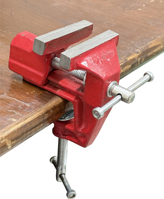 EPITECH MART Table Vice Clamp Type Fixed Base Baby Vice- Cast Iron(70 mm Red) Multi Vise Tool Multi Vise Tool
