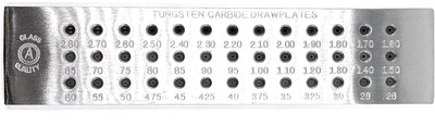 NOZWIZ Tungsten Carbide Insert Steel Wire Drawplate 39 Holes 0.26mm-2.80mm Die Set Multi Vise Tool